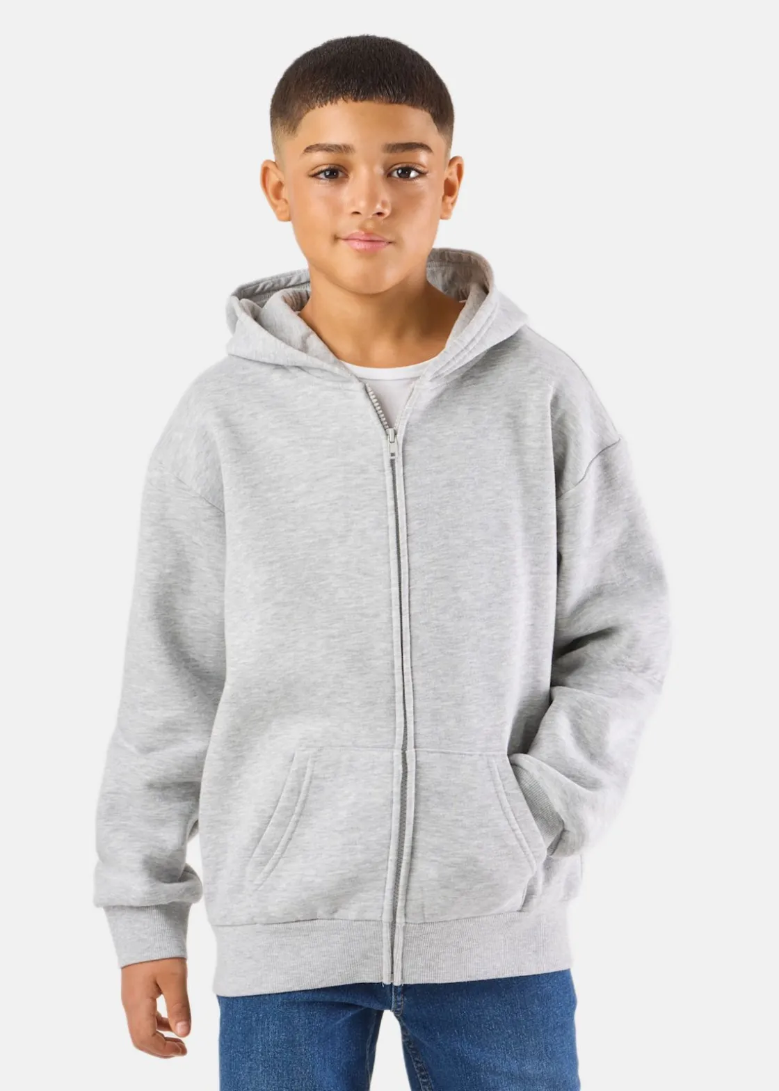 New Denim Factory Los Angeles Zip Hood JR Grey