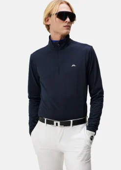 Sale J.lindeberg Luke Quarter Zip Mid Layer JL Navy