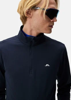 Sale J.lindeberg Luke Quarter Zip Mid Layer JL Navy