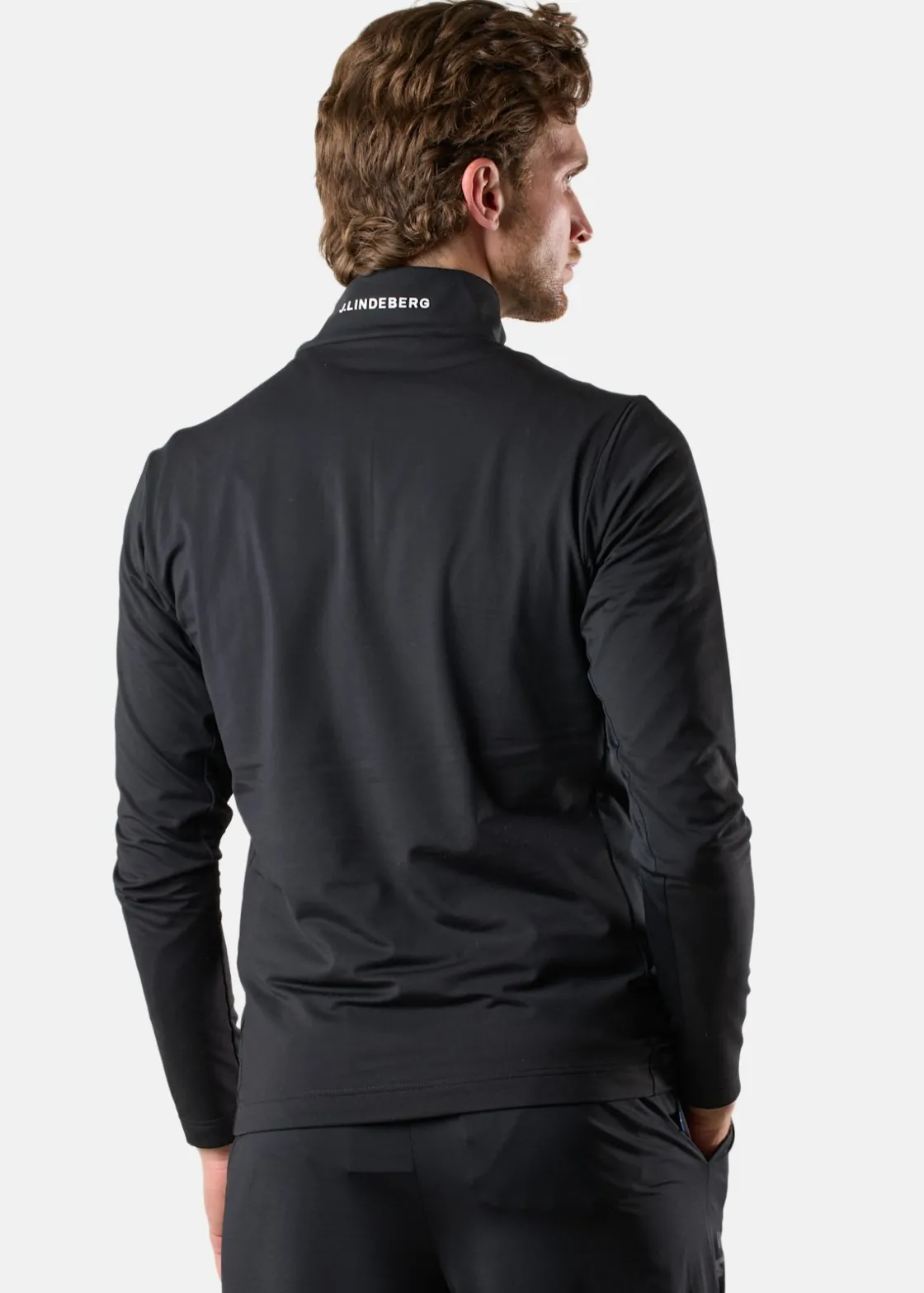 Clearance J.lindeberg Luke Quarter Zip Mid Layer Black