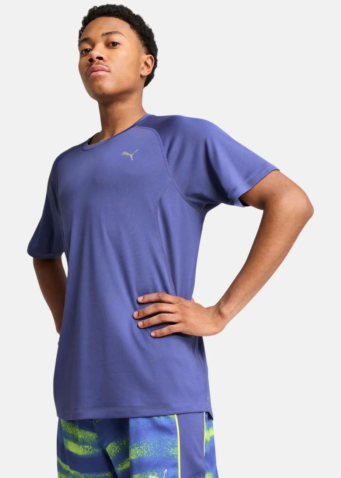 Best Puma M RUN VELOCITY TEE (POLY) Blue Crystal