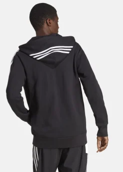 New Adidas M 3S FT FZ HD BLACK/WHITE