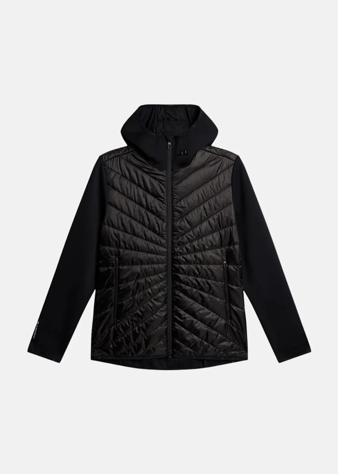 New J.lindeberg Madde Quilt Hybrid Hood Black