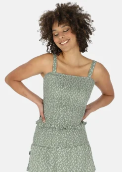 Seaside Maine Smock Top W Seaweed Flower