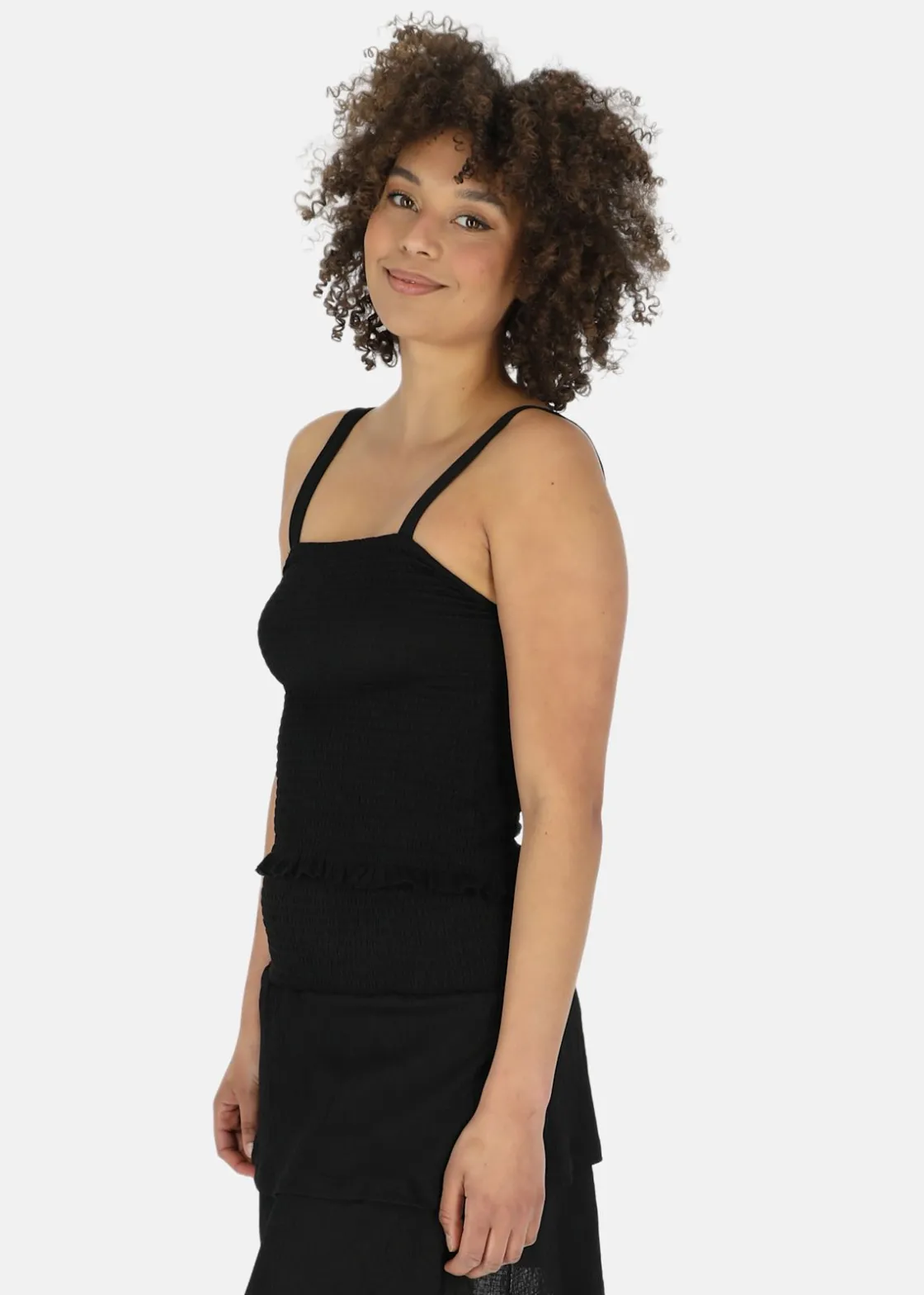 Seaside Maine Smock Top W Black