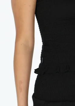 Seaside Maine Smock Top W Black