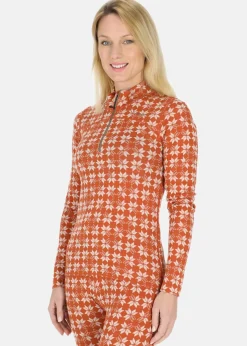 Clearance Ulvang Maristua turtle neck w/zip W Bombay Brown/Vanilla