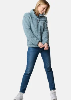 Hot Nautic XPRNC Marstrand Stretch Pile Half Neck W Sea Green