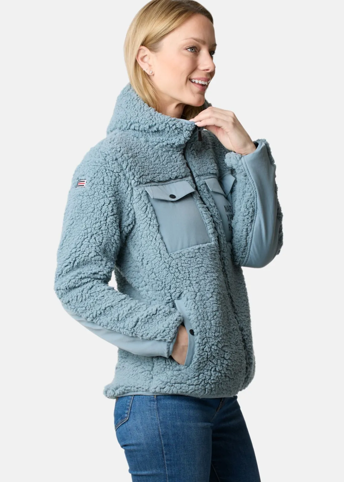 Online Nautic XPRNC Marstrand Stretch Pile Hood Jacket W Sea Green