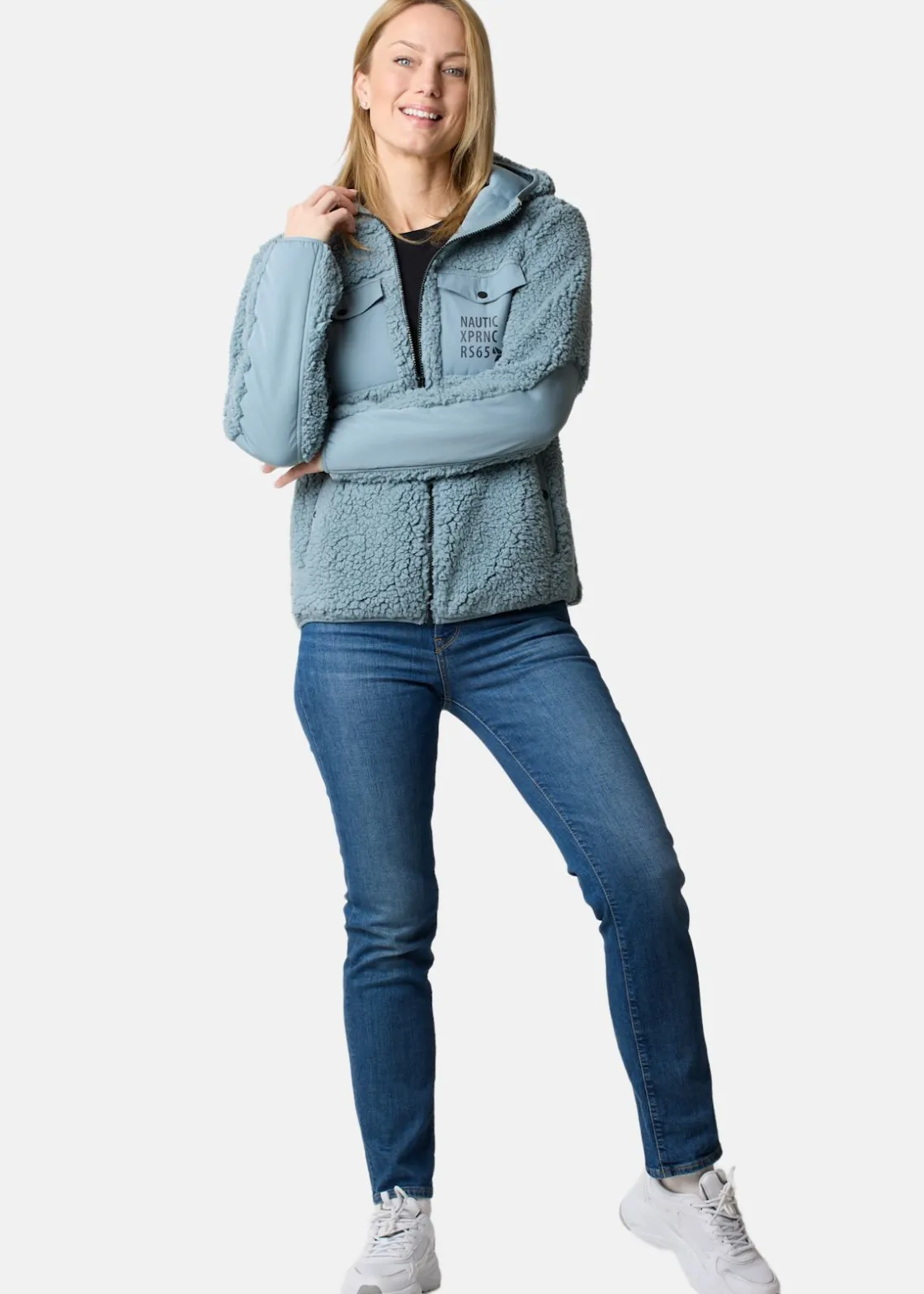 Online Nautic XPRNC Marstrand Stretch Pile Hood Jacket W Sea Green