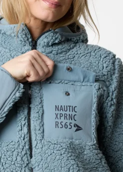 Online Nautic XPRNC Marstrand Stretch Pile Hood Jacket W Sea Green