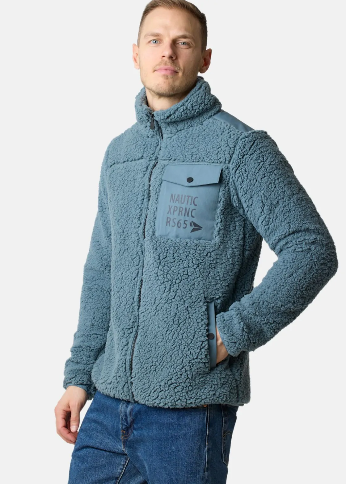 Discount Nautic XPRNC Marstrand Stretch Pile Jacket Dk. Seagreen