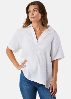New Seaside Maxime Blouse W White