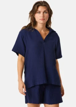 Best Seaside Maxime Blouse W Dk. Navy