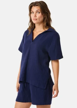 Best Seaside Maxime Blouse W Dk. Navy