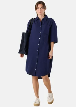 Sale Seaside Maxime Oversized Shirt W Dk. Navy