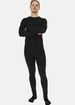 Outlet Lindberg MERINO SET, UNISEX BLACK MELANGE