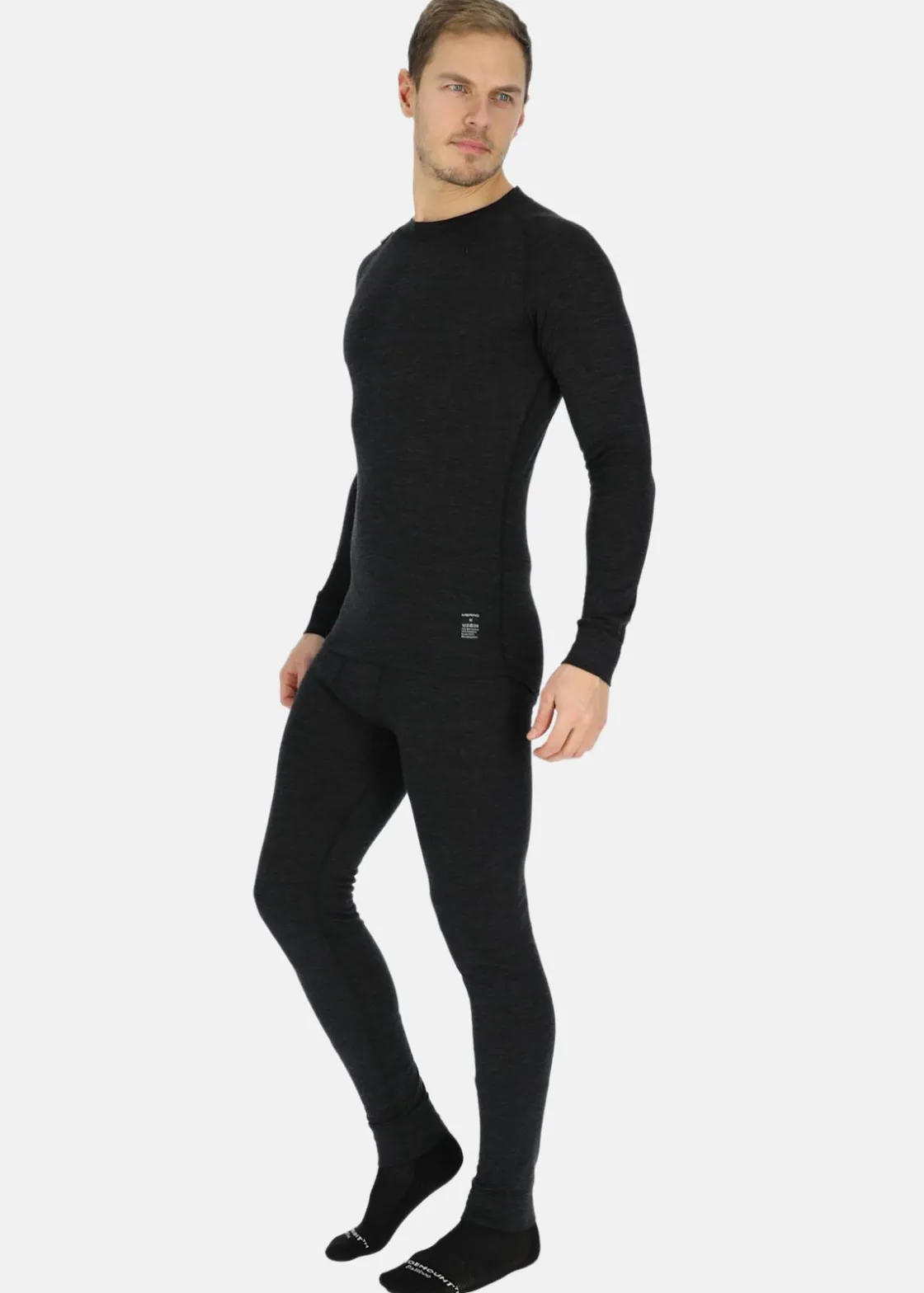 Outlet Lindberg MERINO SET, UNISEX BLACK MELANGE