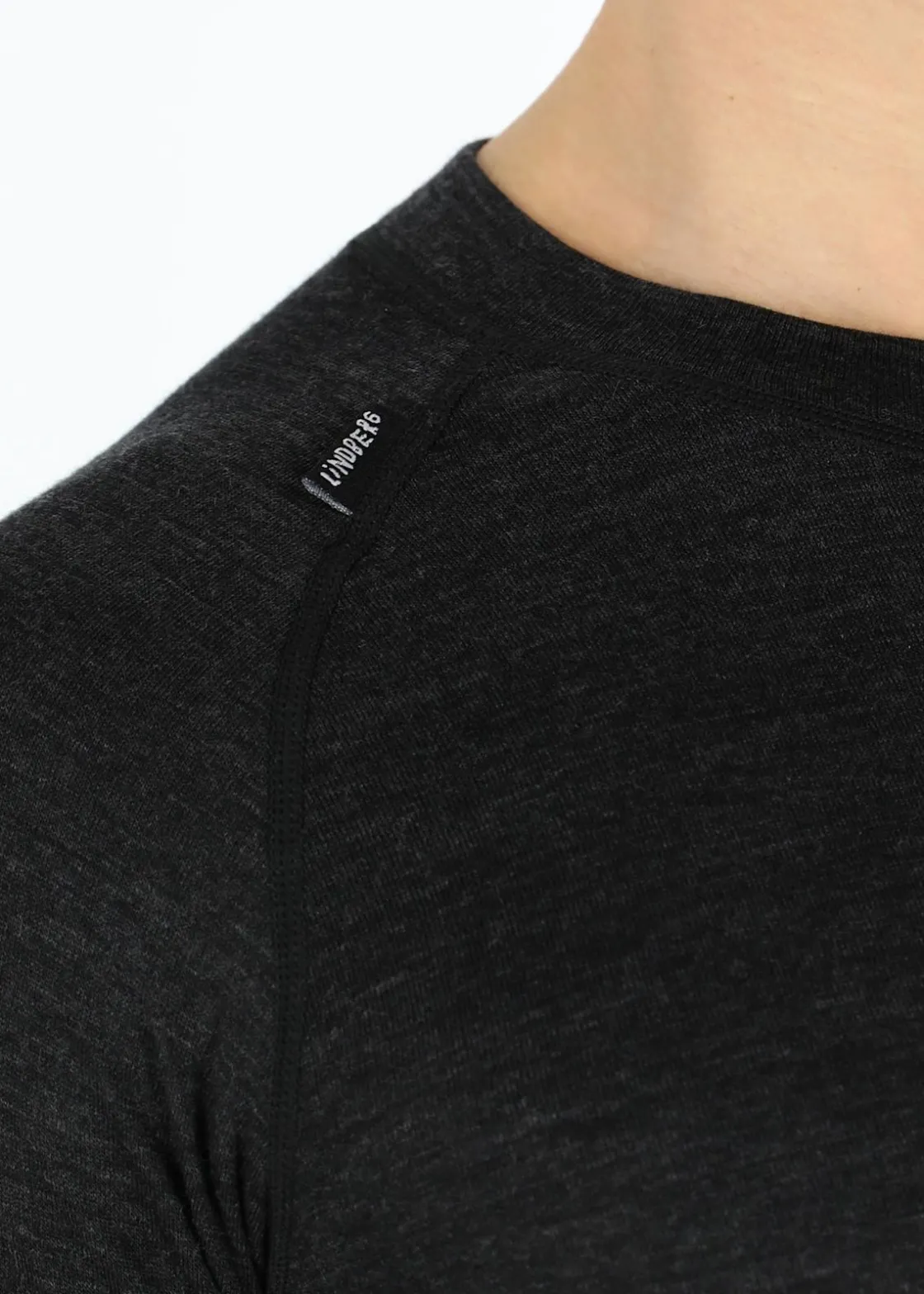 Outlet Lindberg MERINO SET, UNISEX BLACK MELANGE