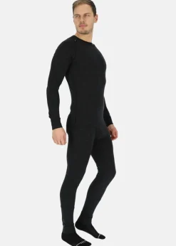 Outlet Lindberg MERINO SET, UNISEX BLACK MELANGE