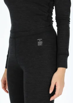 Hot Lindberg MERINO SET, WOMEN BLACK MELANGE