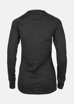 Hot Lindberg MERINO SET, WOMEN BLACK MELANGE