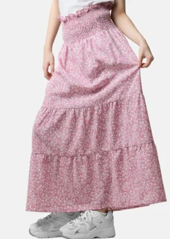Hot Seaside Miami Long Skirt JR Dusty Rose Flower