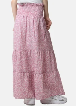 Hot Seaside Miami Long Skirt JR Dusty Rose Flower