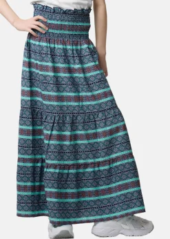 Discount Seaside Miami Long Skirt JR Blue Multi Flower