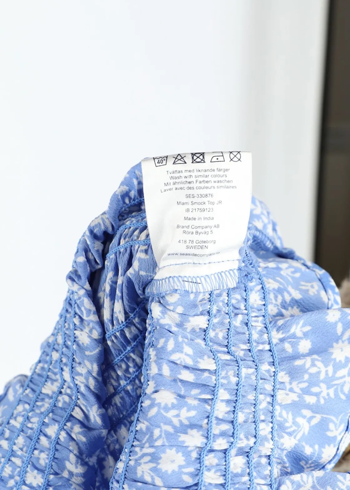 Seaside Miami Smock Top JR Blue Flower