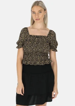 Seaside Miami Smock Top W Leopard