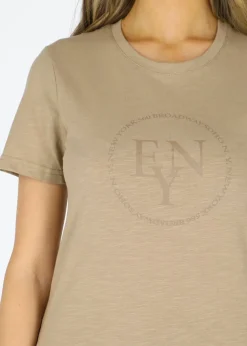 Hot Ellen New York Miami Tee W Savannah Beige