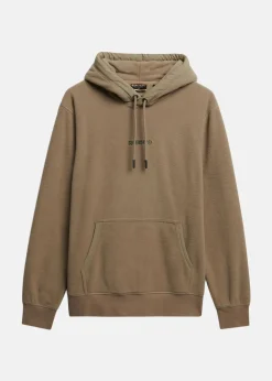 Best Superdry MICRO LOGO FLEECE HOOD Winter Twig Beige