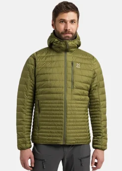 Sale Haglöfs Micro Nordic Down Hood Men Olive Green
