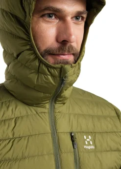 Sale Haglöfs Micro Nordic Down Hood Men Olive Green