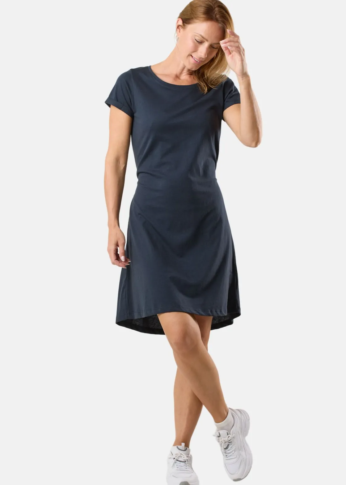 Hot Saint Vincent Monaco Dress W Solid Navy