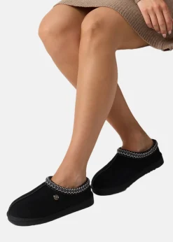 Clearance Seaside Montana Suede Wool High Rise Slip In W Black
