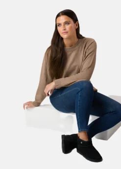 Best Seaside Montana Suede Wool Winter Boot Low W Black