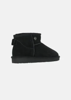 Best Seaside Montana Suede Wool Winter Boot Low W Black