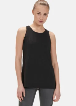 Hot Athlecia Mota W Slub Top Black Melange