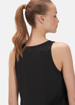 Hot Athlecia Mota W Slub Top Black Melange