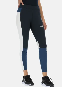 Discount Swix Motion Premium tights W Dark navy/Lake blue