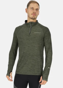 Hot Swedemount Multi Halfzip Olive Melange/Black