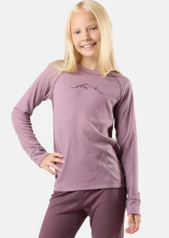 Sale Swedemount Nordic Active Baselayer Set JR Dk. Mauve/Pale Mauve