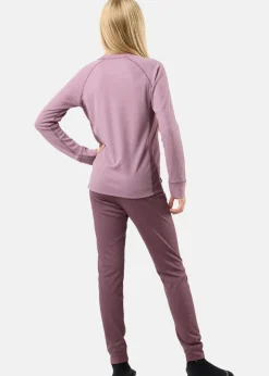 Sale Swedemount Nordic Active Baselayer Set JR Dk. Mauve/Pale Mauve