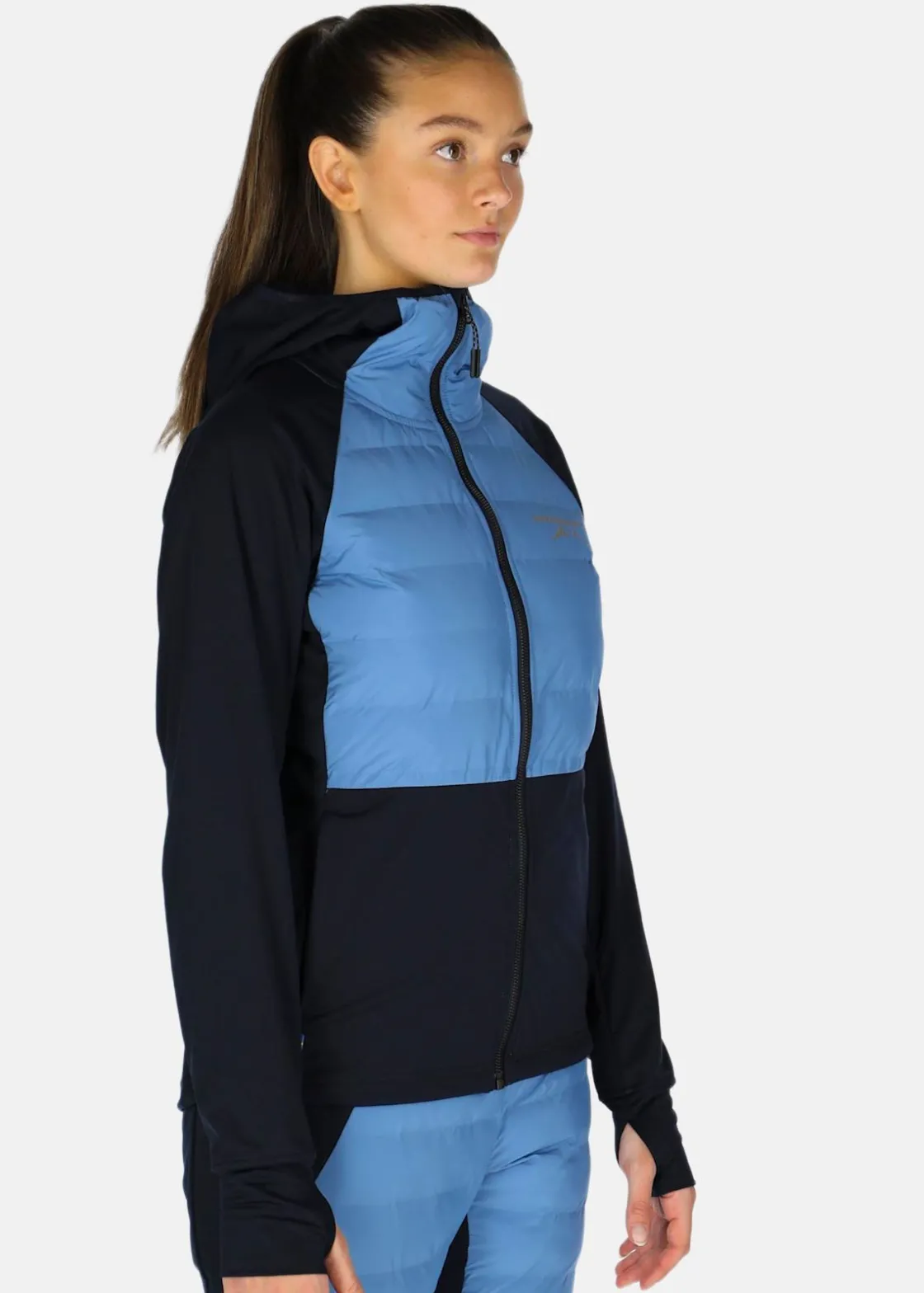 Discount Swedemount Nordic Hybrid Hooded Jacket W Dusty Blue/Navy