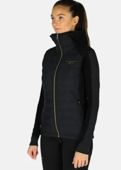 Best Swedemount Nordic Hybrid Hooded Vest W Black/Charcoal