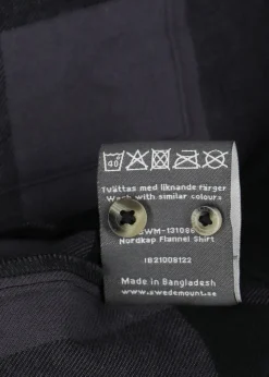 Swedemount Nordkap Flannel Shirt Charcoal/Black Check