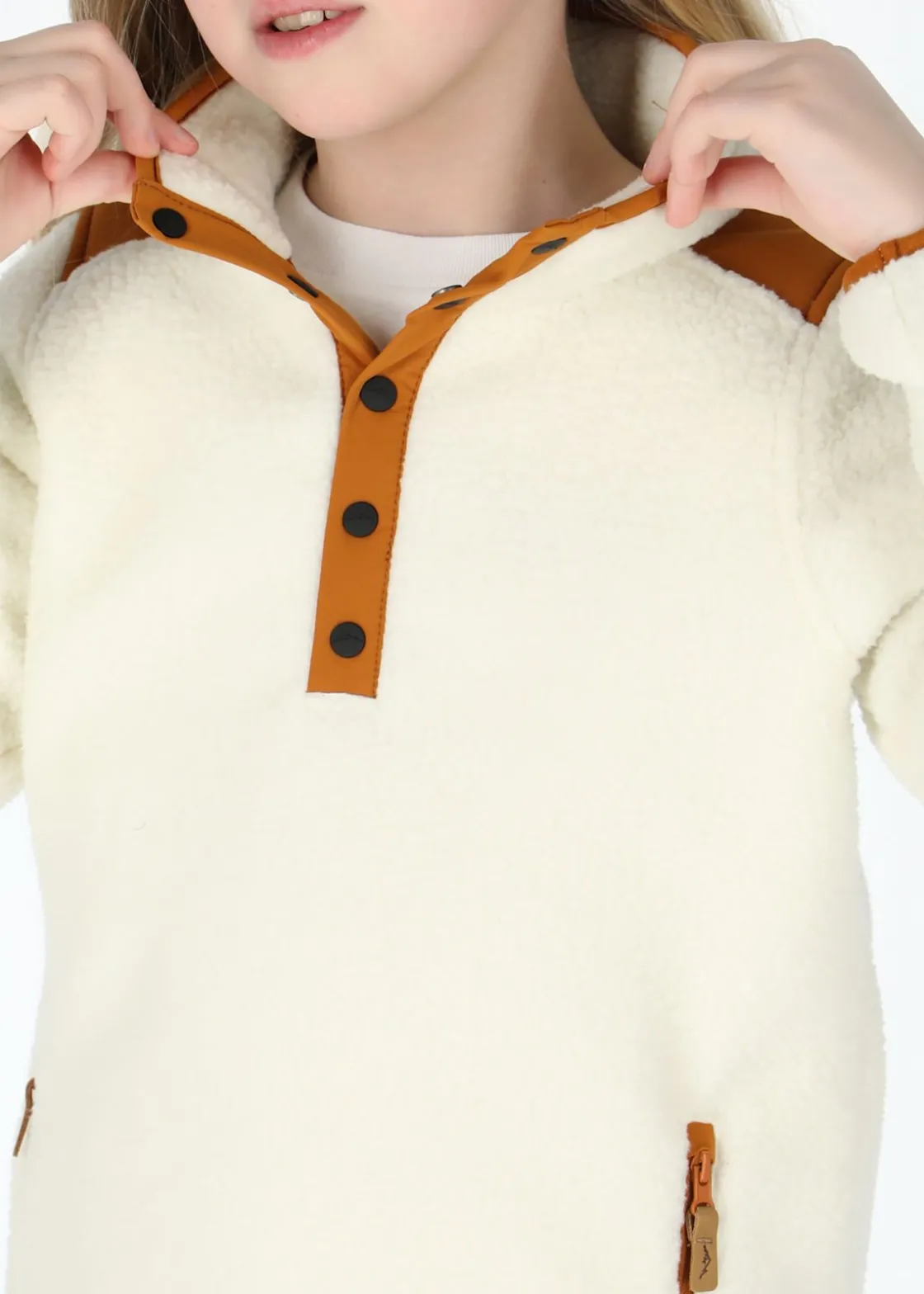 Discount Swedemount Nordkap Pile Halfneck JR Offwhite/Almond