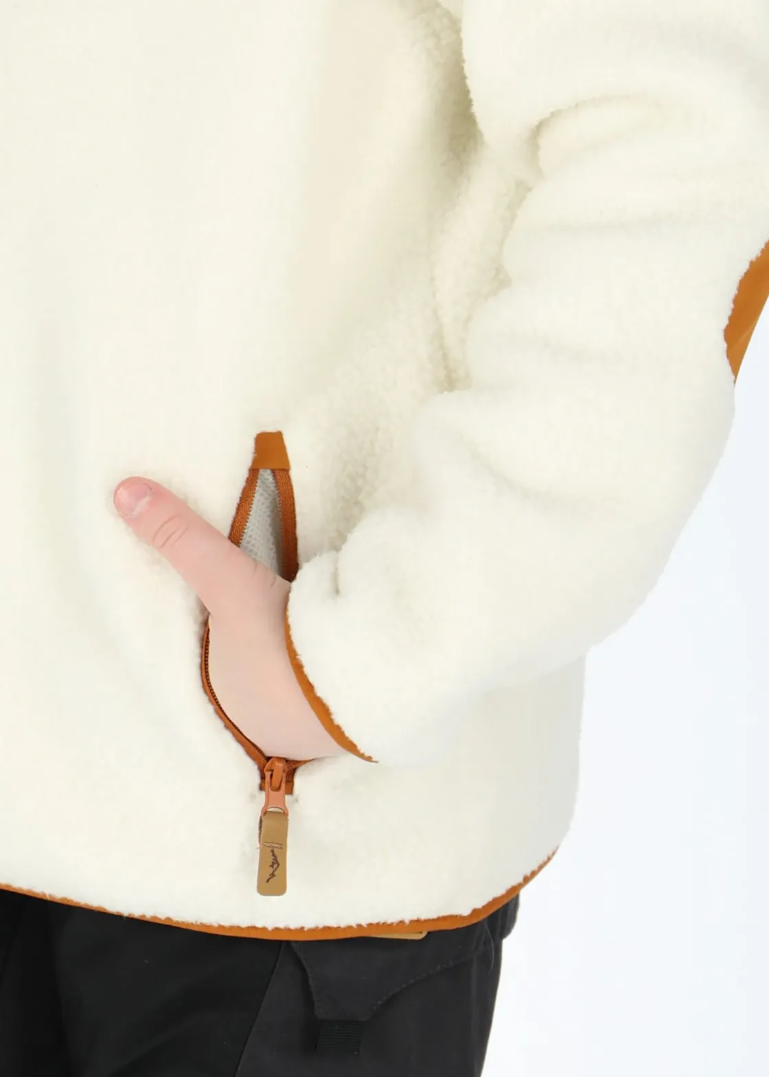 Discount Swedemount Nordkap Pile Halfneck JR Offwhite/Almond